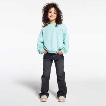 سويت شيرت من الصوف الناعم، باللون الأخضر للفتيات